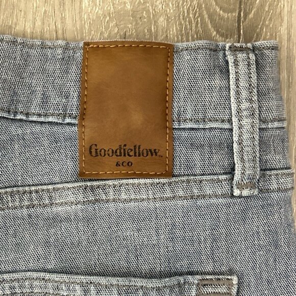 Goodfellow & Co Jeans Mens 38x32 Denim Relaxed Ankle Casual‎ Athletic Light wash - Picture 7 of 13